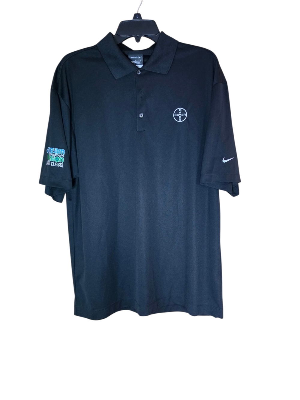 Nike Black Men’s Polo with Small Chest Patch and Sleeve Swoosh